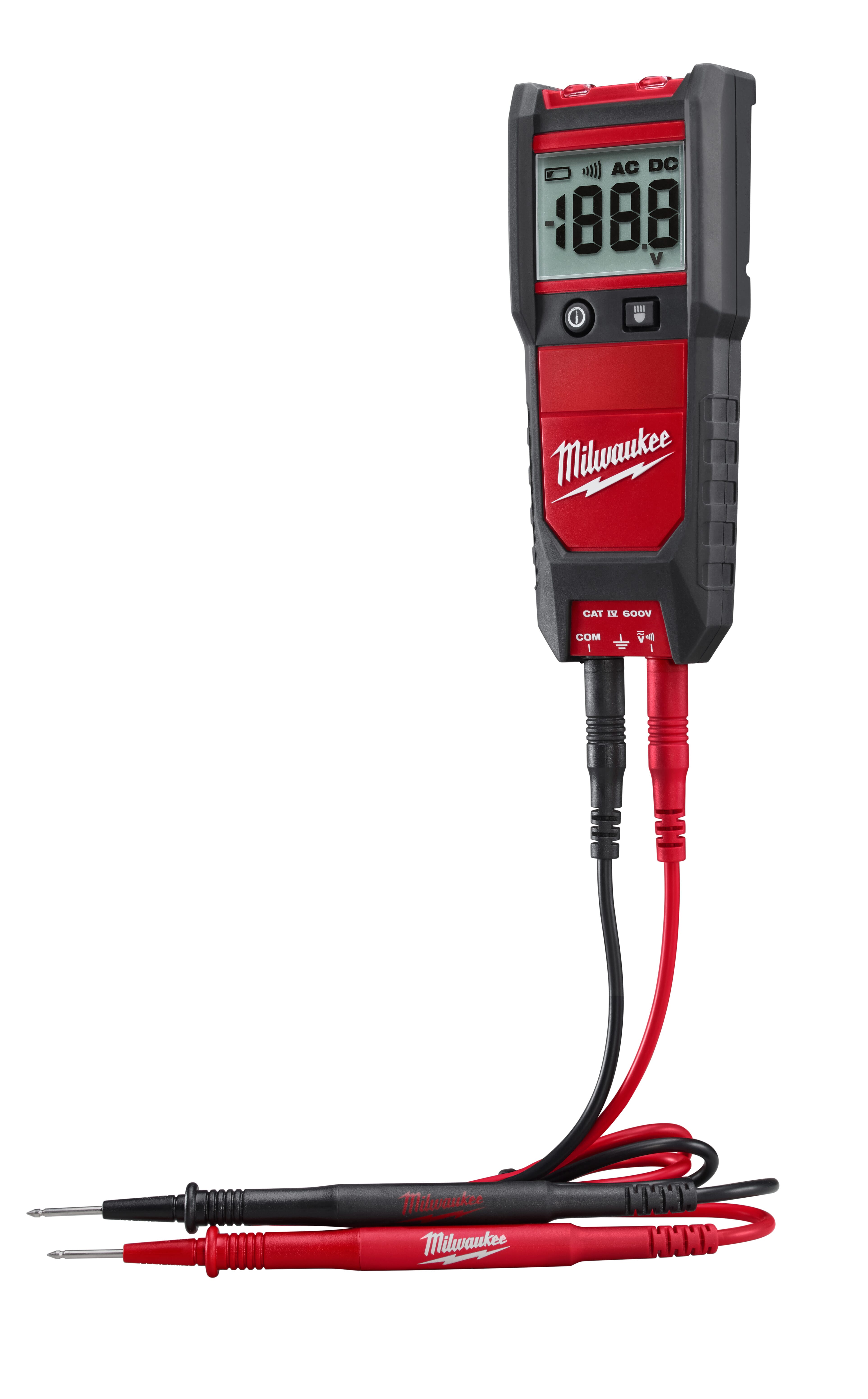 Milwaukee® 2212-20 Auto-Function Auto Voltage/Continuity Tester, 600 VAC/VDC, +/-3% + 5 Digits Accuracy, LCD Display